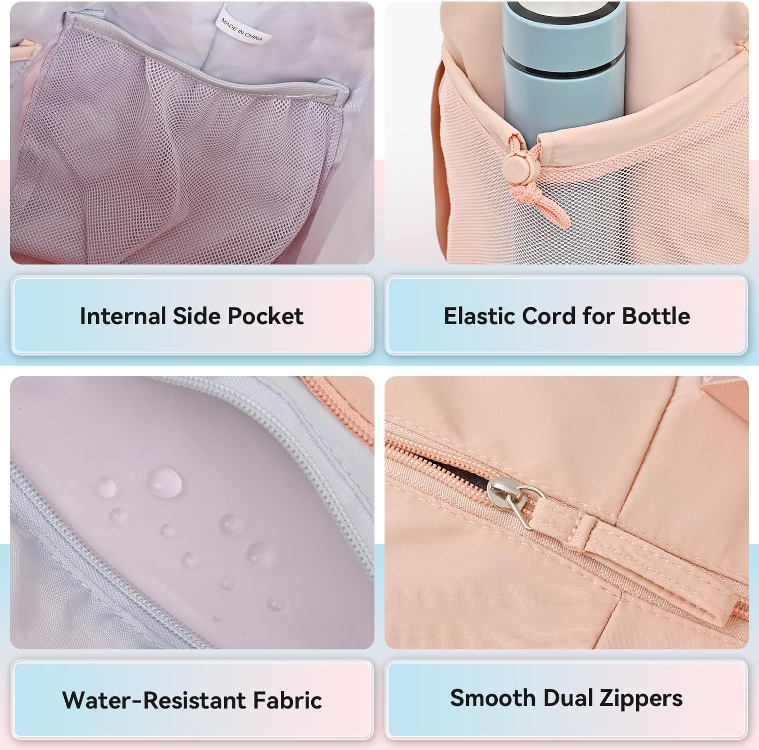 MAXTOP Women's Gym Yoga Duffle Bag with Shoe Pouch,Multi-Purpose Overnight Travel Bag for Gym,Work, Dance, Sports - Image 5