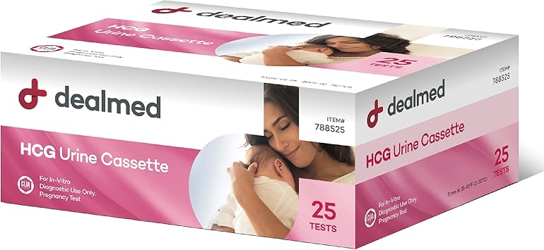 اختبار الحمل المغطى بألواح البول HCG ، 25 عد ، اختبارات الحمل HCG مع ماصات يمكن التخلص منها ، مجموعة اختبار الحمل للكشف المبكر
