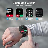 Vista 5 de SOUYIE Smart Watch with SOS, 1.85" AMOLED Display Fitness Tracker, Heart Rate Blood Oxygen Sleep Monitor for Men Women, IP68 Waterproof Sport Watch