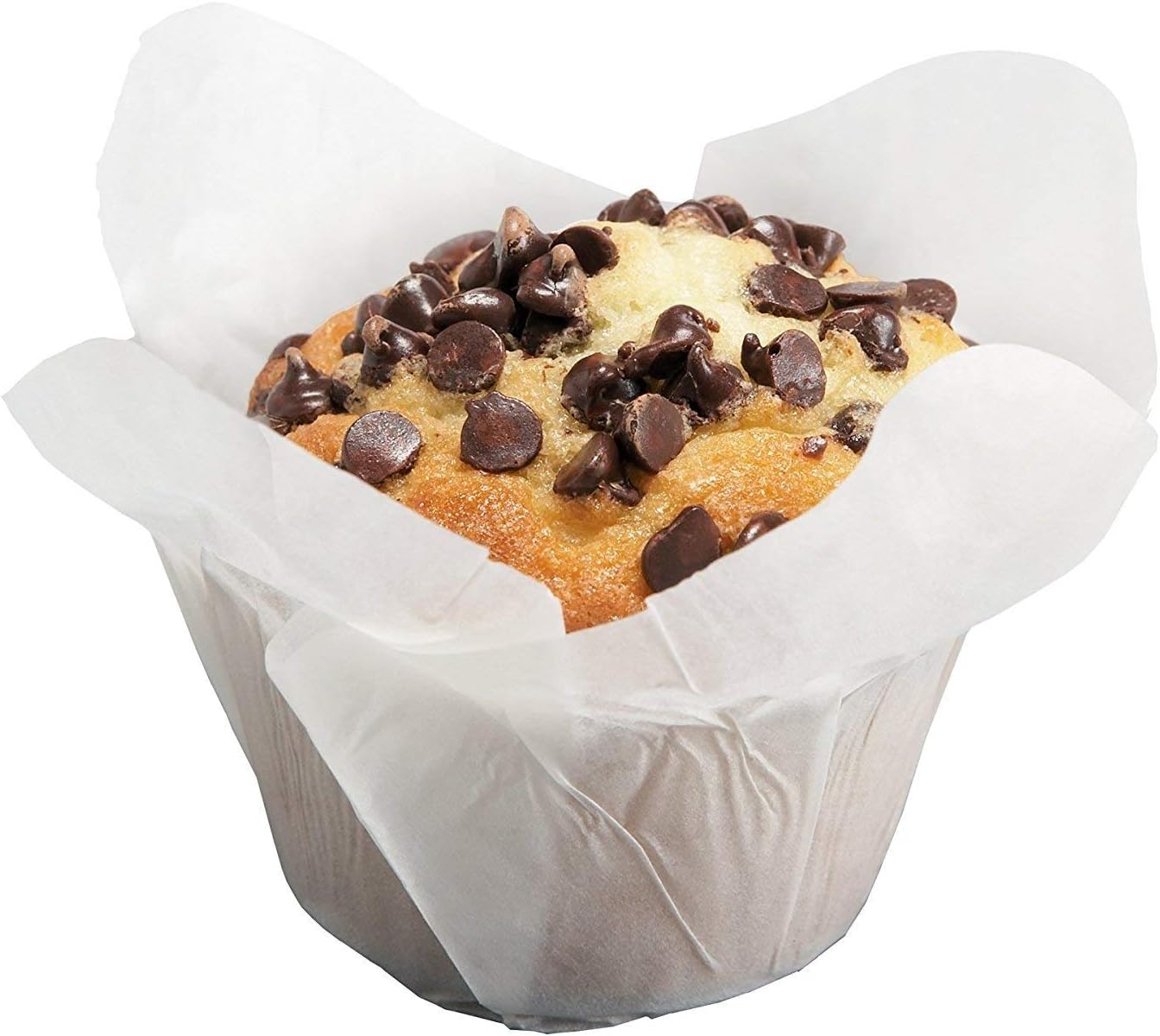 Hoffmaster 611113 Lotus Cup Cupcake Wrapper/Baking Cup, 2" Diameter x 2-3/4" Height, Large, White (10 Packs of 250)