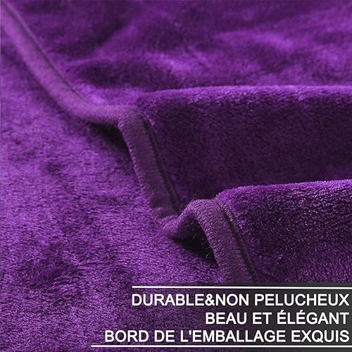 Vista 246 de Hozy - Cobija de forro polar para cama de 330GSM, suave, tela cepillada, muy cálida, para el sofá Gris ceniza