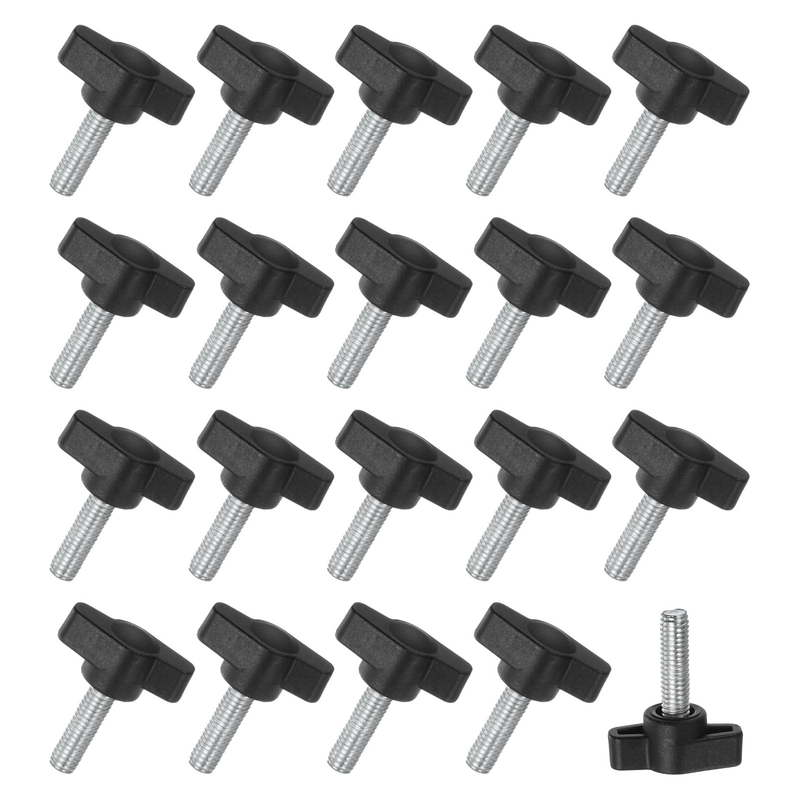 M METERXITY 20-Pack Thumb Screws, M6x20mm Tee Wing Knobs