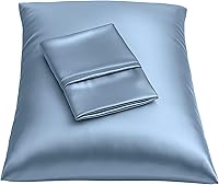 Vista 32 de ShopBedding - Lujosa funda de almohada de satén para el cabello, 2 unidades, satinada, estándar, con cremallera, estampado de cebra marrón, Blissford