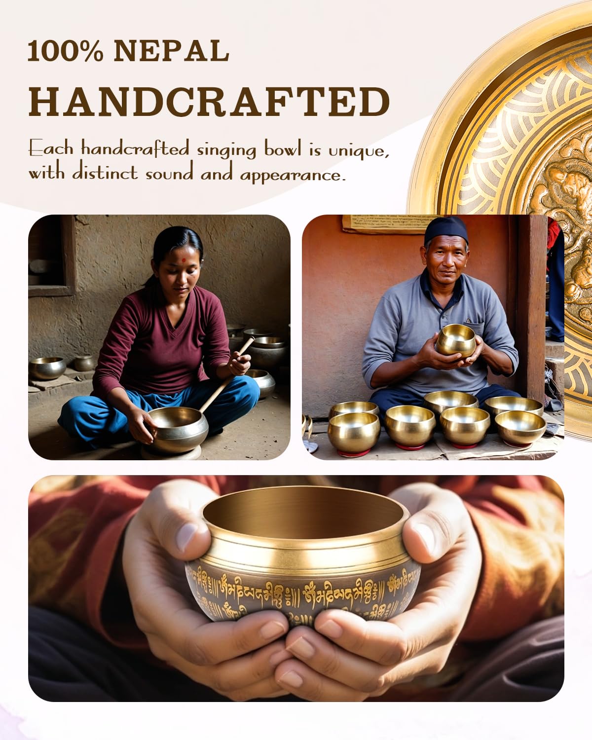 Large Tibetan Singing Bowls - Image 3
