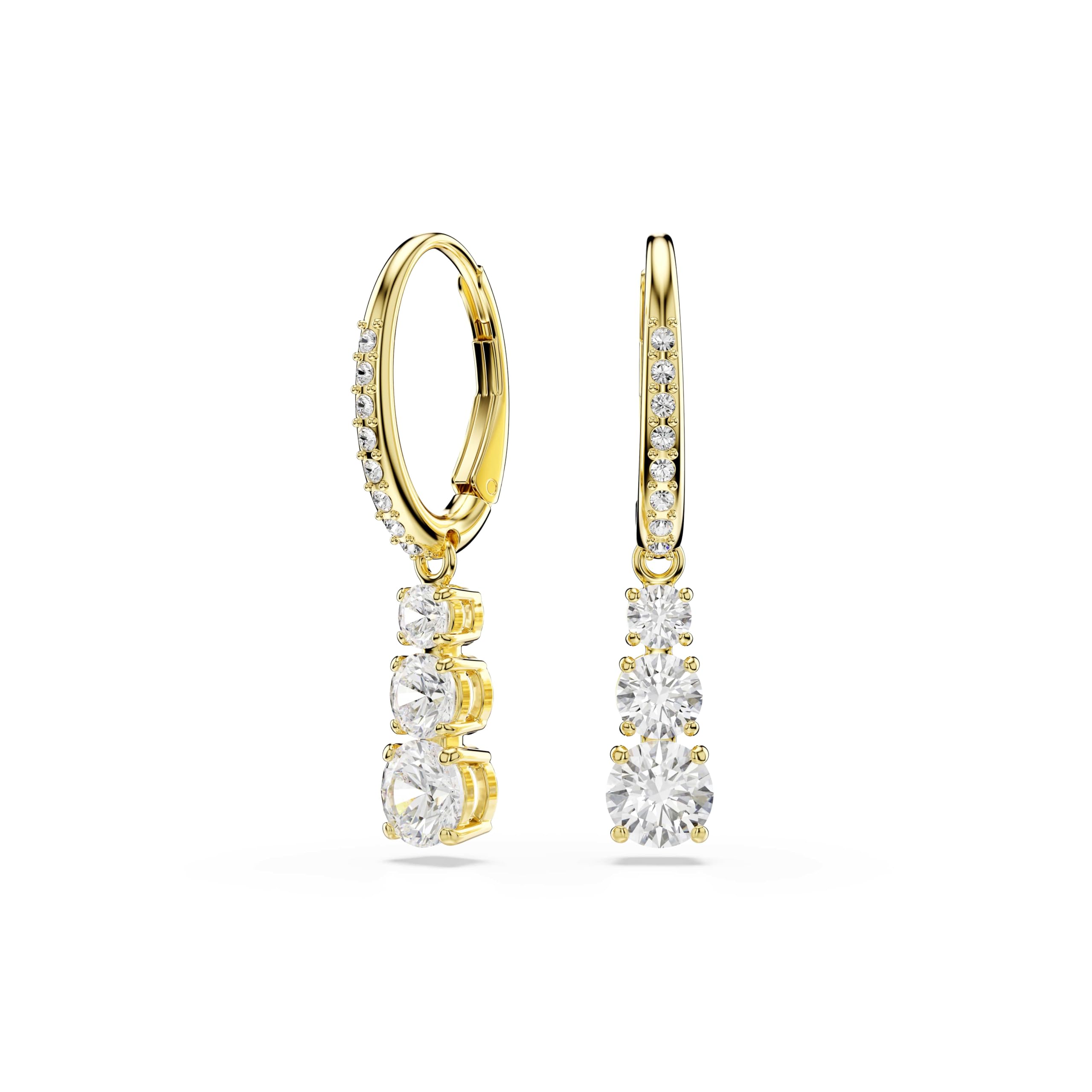 Swarovski Women's Gold Stilla Drop Earrings, Sports Direct