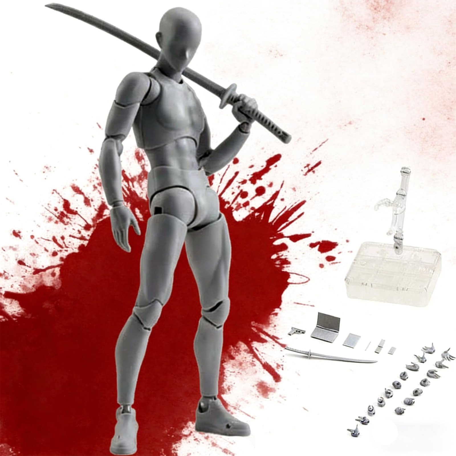 Amazon | Huijokf デッサン人形 可動フィギュア 30個関節可動 スタンド