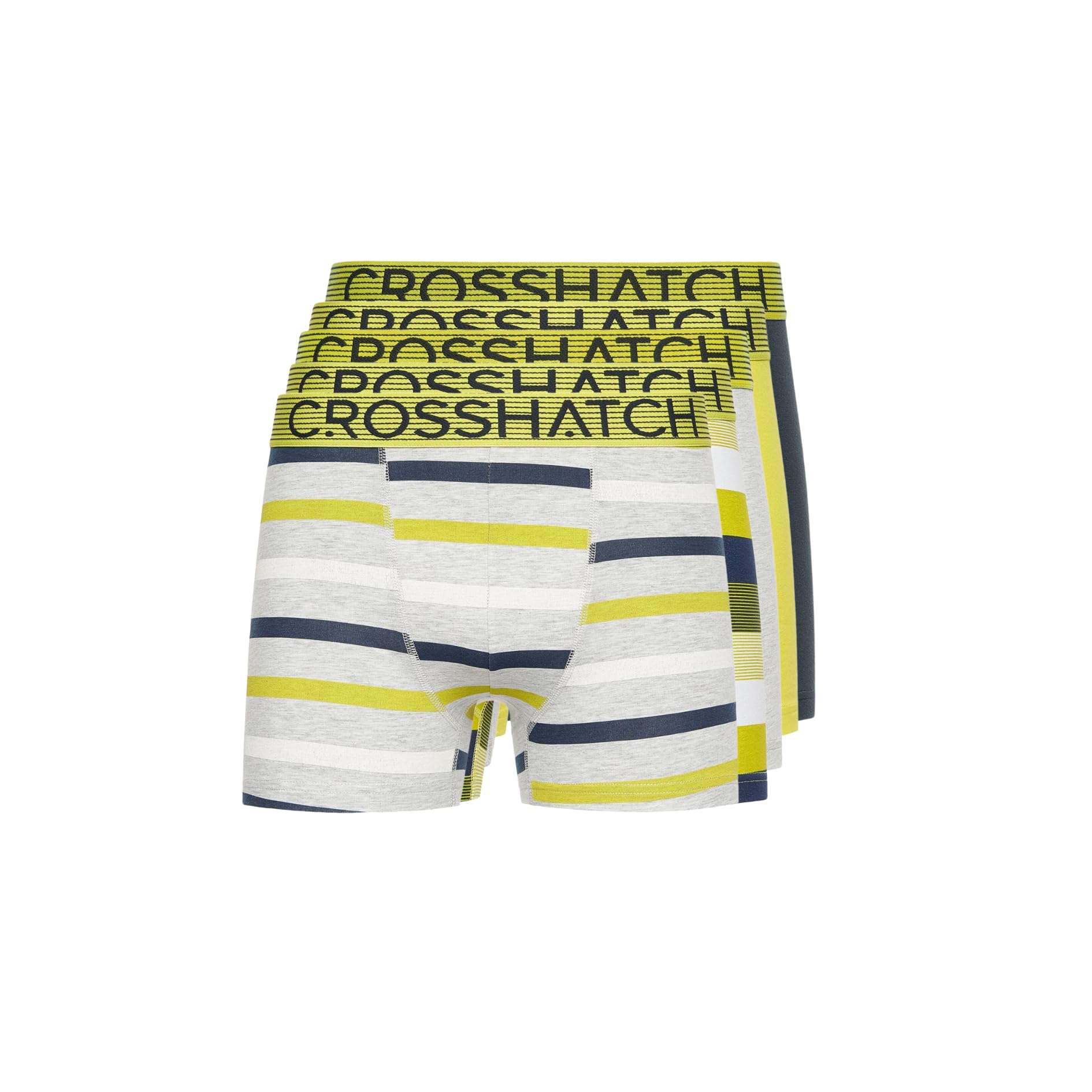 Crosshatch Men's Dipper-Neon Yellow Boxers Shorts (5 Pack) Dipper Multipack Underwear Gift Set Colour Trunk Boxers(S/Dipper-Neon Yellow)