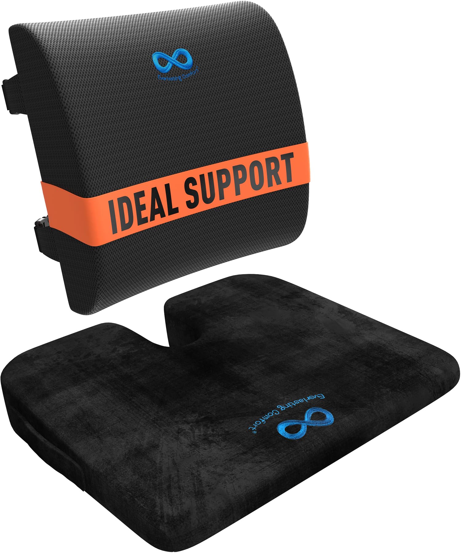 Soothe+ Seat Cushion Soft X Car Backrest Ergonomic Memory Foam