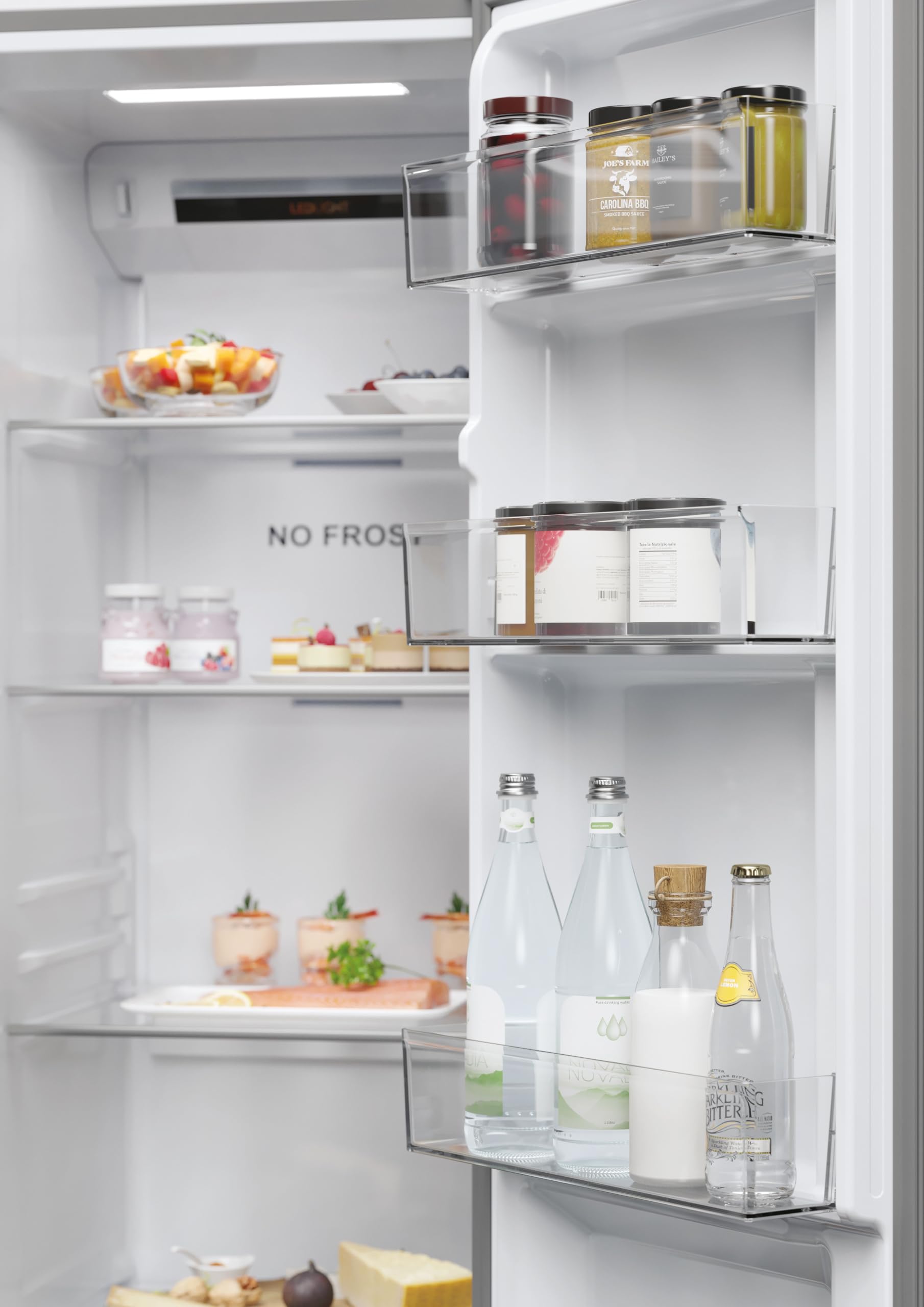 Haier SBS 90 SERIE 5 HSR5918DIMP Kühl-Gefrierkombination / Edelstahl-Front / Wasser- und Eiswürfelspender / Festwasseranschluß / Multi Airflow /Total No Frost / Sparsam: Energieeffizienzklasse D | Klasse D, Inverter-Motor, Multi Air Flow, Wasser- und Eiss