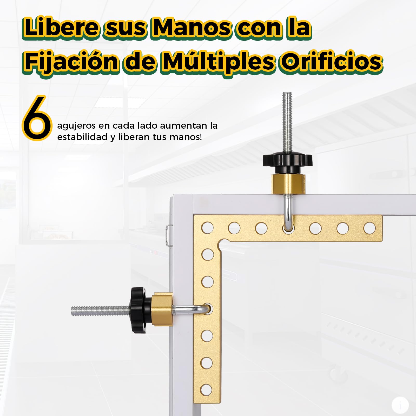 Geevorks Abrazadera de Ángulo de 90 Grados,Cuadrados de Posicionamiento 90 Grados,Abrazadera de Esquina Tipo L,Para Carpintería, Bricolaje, Manualidades(140 mm/5,5 ")