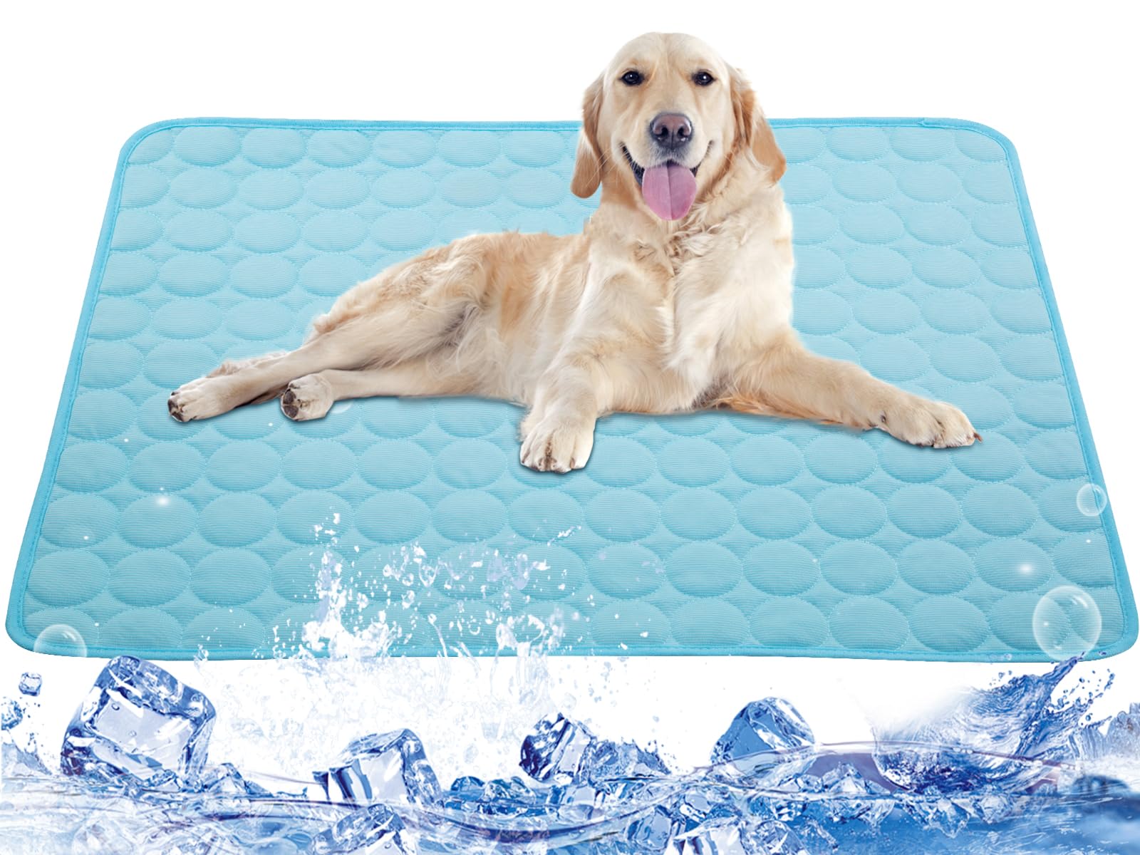 Mannice Dog Cooling Mat, Pet Cooling Mat for Dogs Cooling Blanket for Dogs Dog Cooling Pad for Kennels, Crates, Cars, Indoor & Outdoor Ice Silk