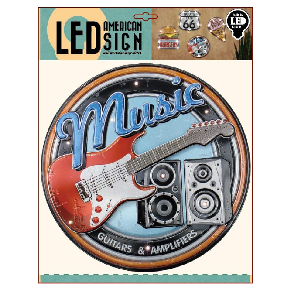 Amazon.co.jp: 東洋ケース ステッカー LEDライト アメリカンサイン LED