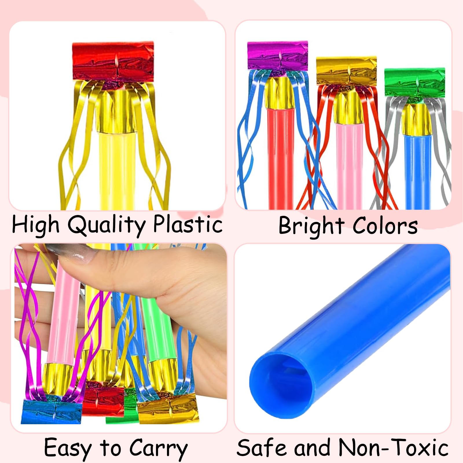 Party Blowers, 48 Pcs Party Blowers For Kids Adults, Fringed