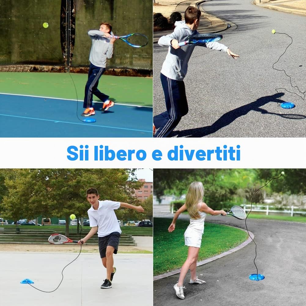 Set di 2 palline per allenamento da tennis, per allenamento da solista, per adulti
