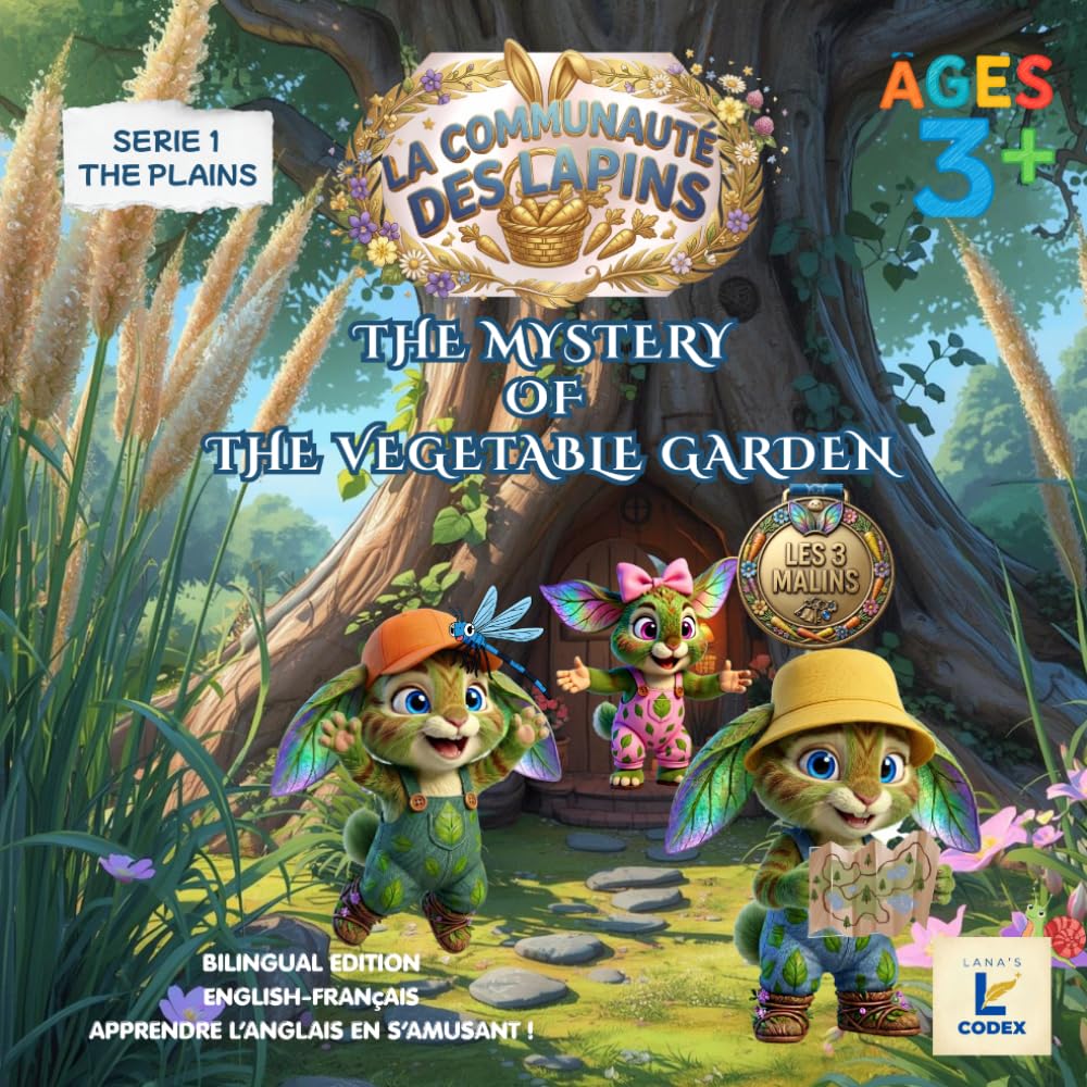THE MYSTERY OF THE VEGETABLE GARDEN: Livre bilingue Anglais-Français pour enfants : Une aventure ludique pour apprendre ses premiers mots. Série 1: The Plain (La Communauté des Lapins)