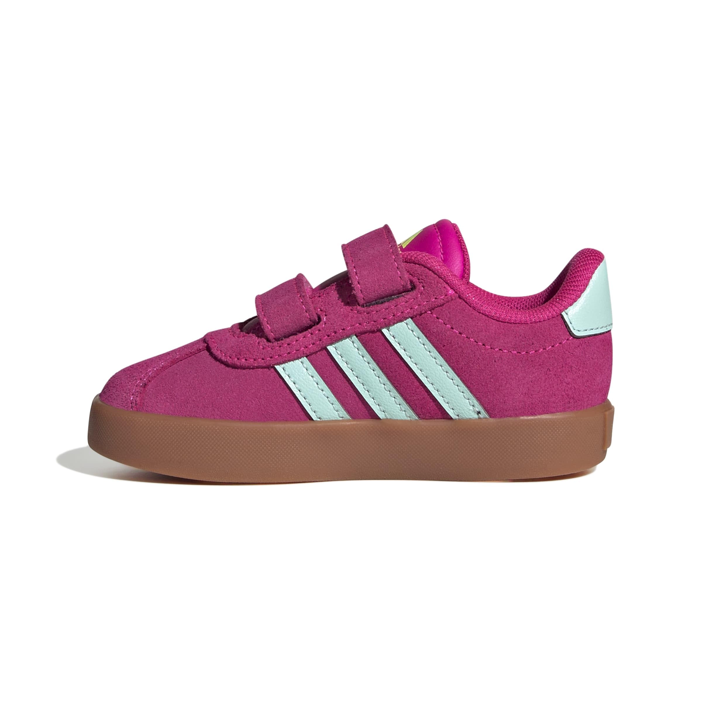 adidas Boys Vl Court 3.0 Sneakers Shoes Casual - Pink, White