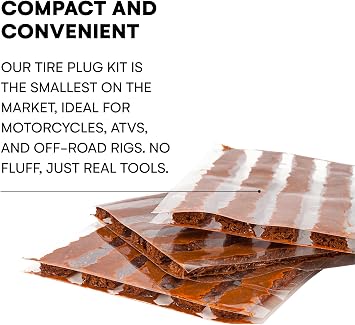 Boulder Tools Tire Plug Kit - Heavy Duty Tire Repair Kit for Tubeless Tires
