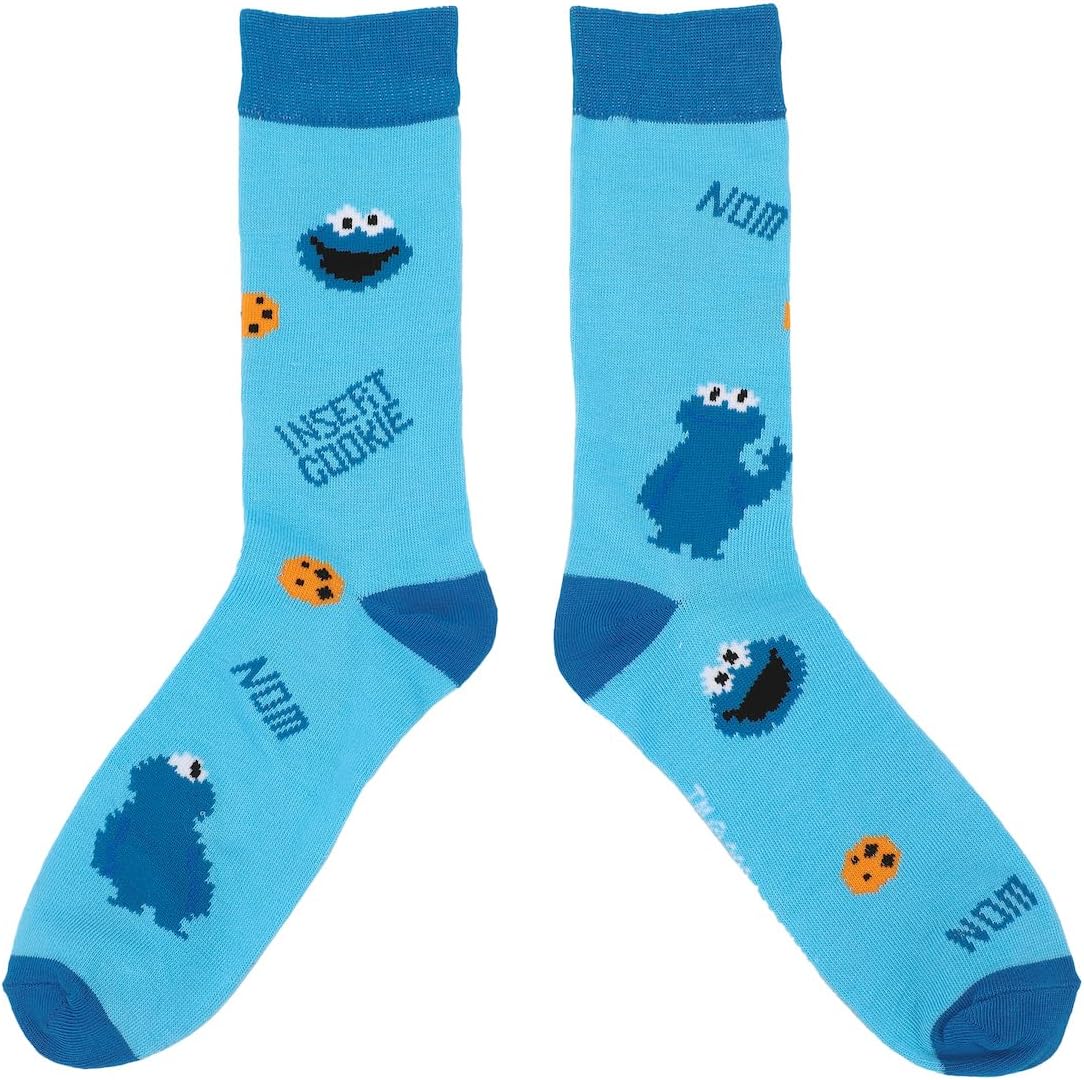 Bioworld Sesame Street Pixelated Characters 5-Pack of Adult Casual Crew Socks - Image 7