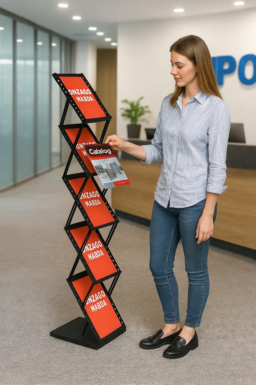 PATHOS INDIA magazine holder stand zigzag brochure catalogue rack