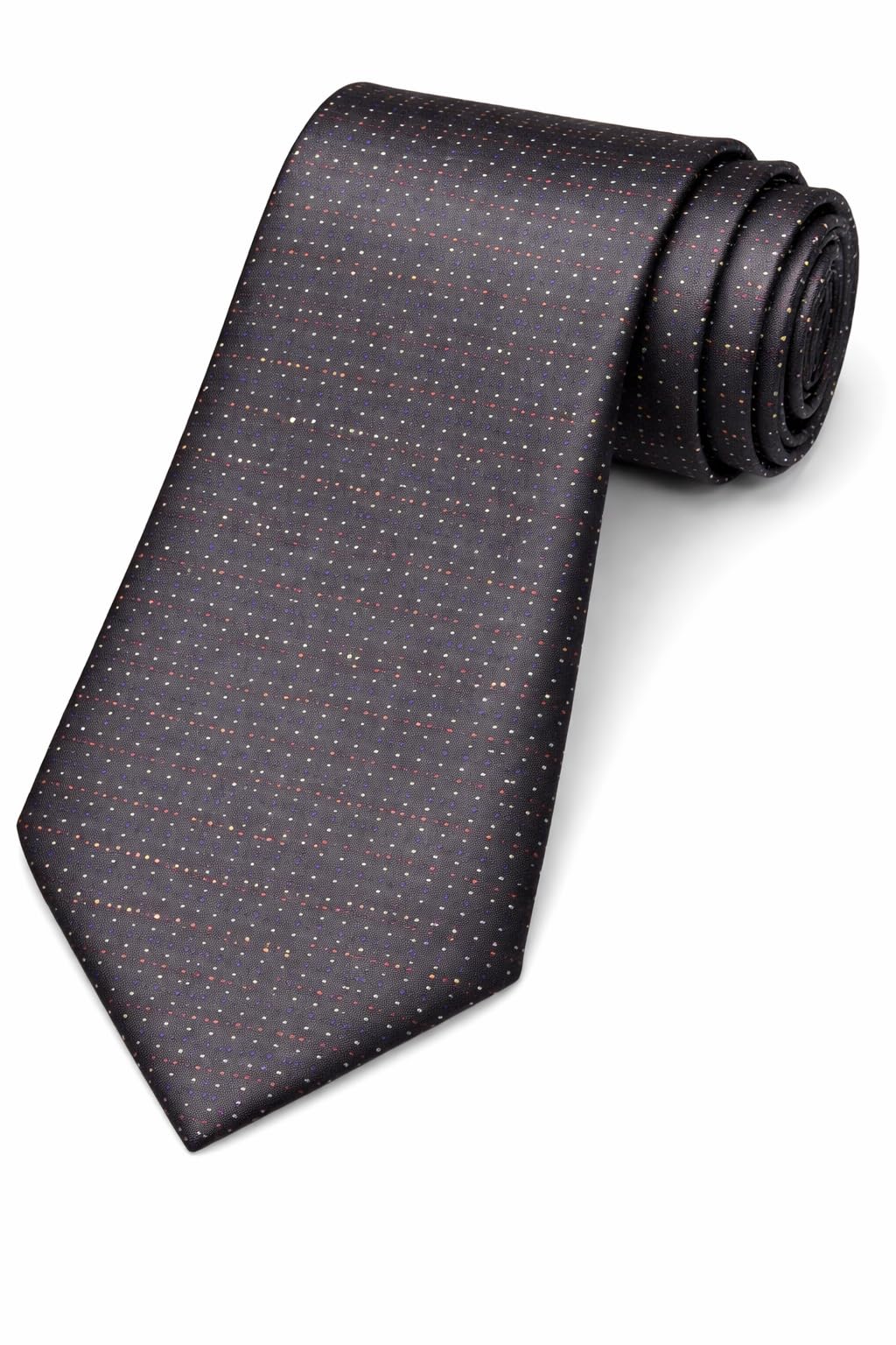 random stripe Premium Black Micro-Dot Necktie for Men | Elegant Formal & Party WearTie-picture-33