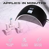 Vista 5 de Nailboo Esmalte de uñas de gel Forever Glaze Premium, esmalte de gel con capa base transparente con lámpara LED, autonivelante, color de uñas