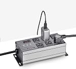 StarTech.com Flat Plug 6-Outlet Heavy Duty Industrial Power Strip 125V/15A with Surge Protector, EMI/RFI Isolation, Mountable PDU, 8ft/2.4m Extension Power Cord, NEMA 5-15P/R, TAA | 125V/15A with Surge Protector, 2.4m/8ft Extension Power Cord, Mounta