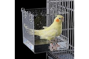 Quaint Hanging Parrot Bird Bath Cube Bathtub Shower Box