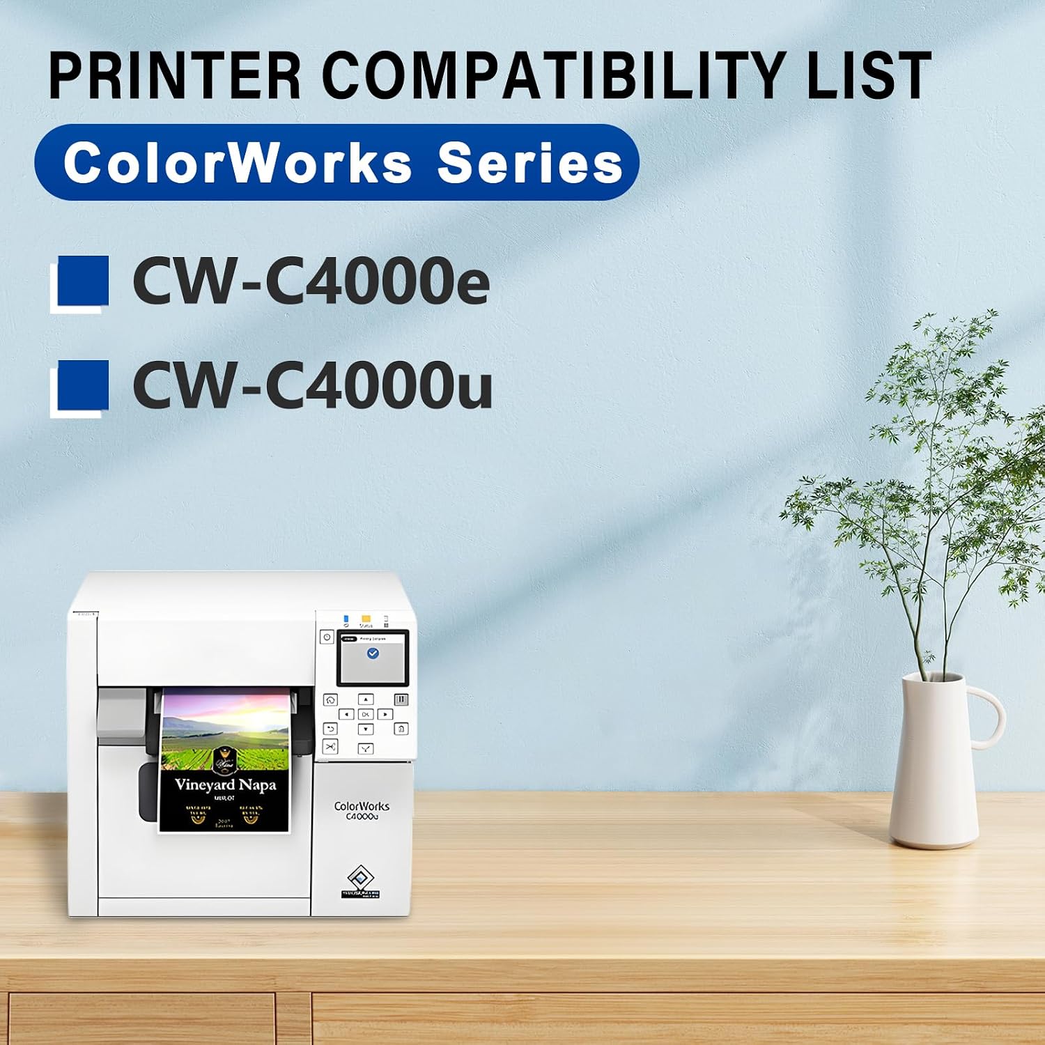 SJIC41P Remanufacture Ink Cartridge T52L2 T52L3 T52L4 T52L5 SJIC41P-MK SJIC41P-C SJIC41P-M SJIC41P-Y Compatible with ColorWorks CW-4000e CW-4000u Label Printers (4-Pack)