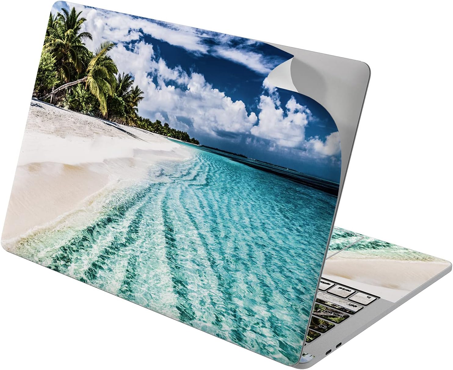 Vinyl Decal Skin Compatible for MacBook Pro 16 M3 M2 M1 14 2023 Air 15 2022 Retina 2020 Air 13 Mac 12 Laptop Nature Tropicals Ocean Design Sea Beach Sticker Print Blue Tree Palm Cover