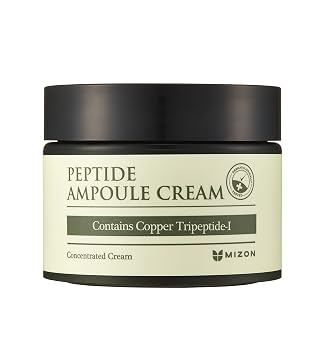 MIZON Peptide Ampoule Face Cream with Adenosine Lavander Oil Fine Line Treatment Moisturizing Elastin Boost Korean Skincare 1.69 fl oz