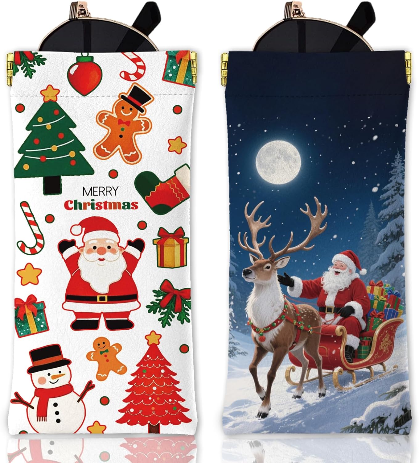 GLOBLELAND 2Pcs Christmas Santa...