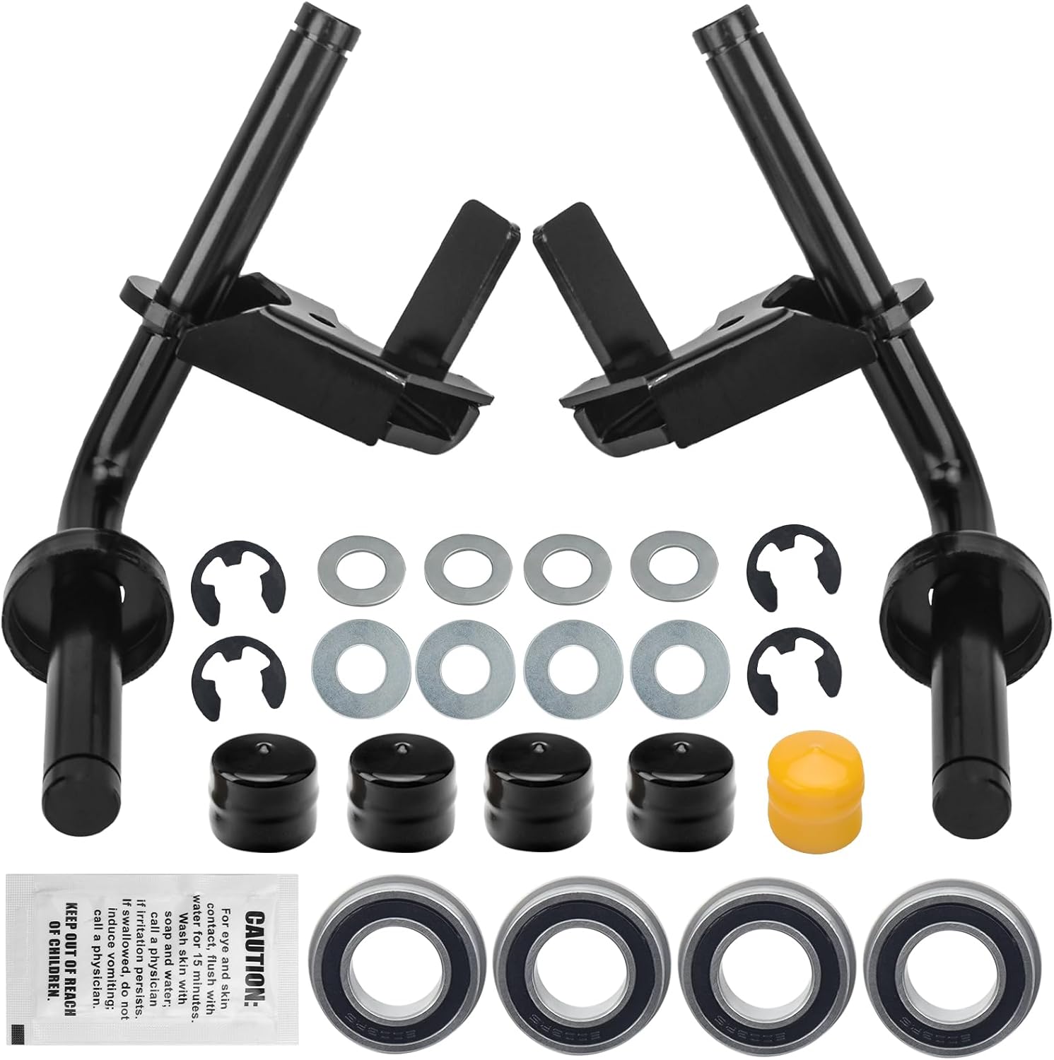 583512901 532436874 RH & 583512801 436873 532436873 LH Weldment Spindle, 532009040 9040H Front Wheel Bushing to Bearing Conversion Kit Compatible with Husqvarna Craftsman Lawn Tractors