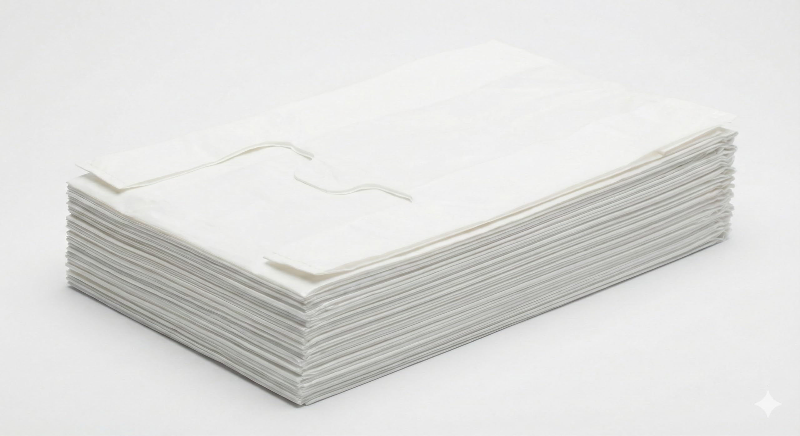 1000 x Sacs à Bretelles Blancs (30 + 18 x 55 cm) – 13 Microns – Plastique Haute Densité – Sachets Polyvalents pour Transport, Rangement, Tri et Déchets Légers – Grande Capacité