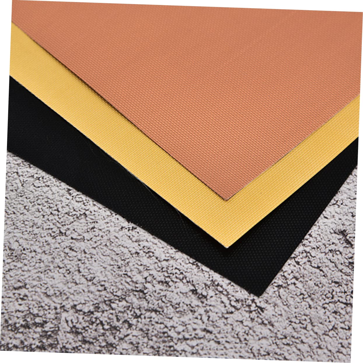 JOINPAYA 1set Reusable Bbq Grill Mats Heat Resistant Non Stick Glass Fiber Baking Pads for Outdoor Cooking for Vegetables Bacon Fish Kebab and More Black Yellow 3pcs