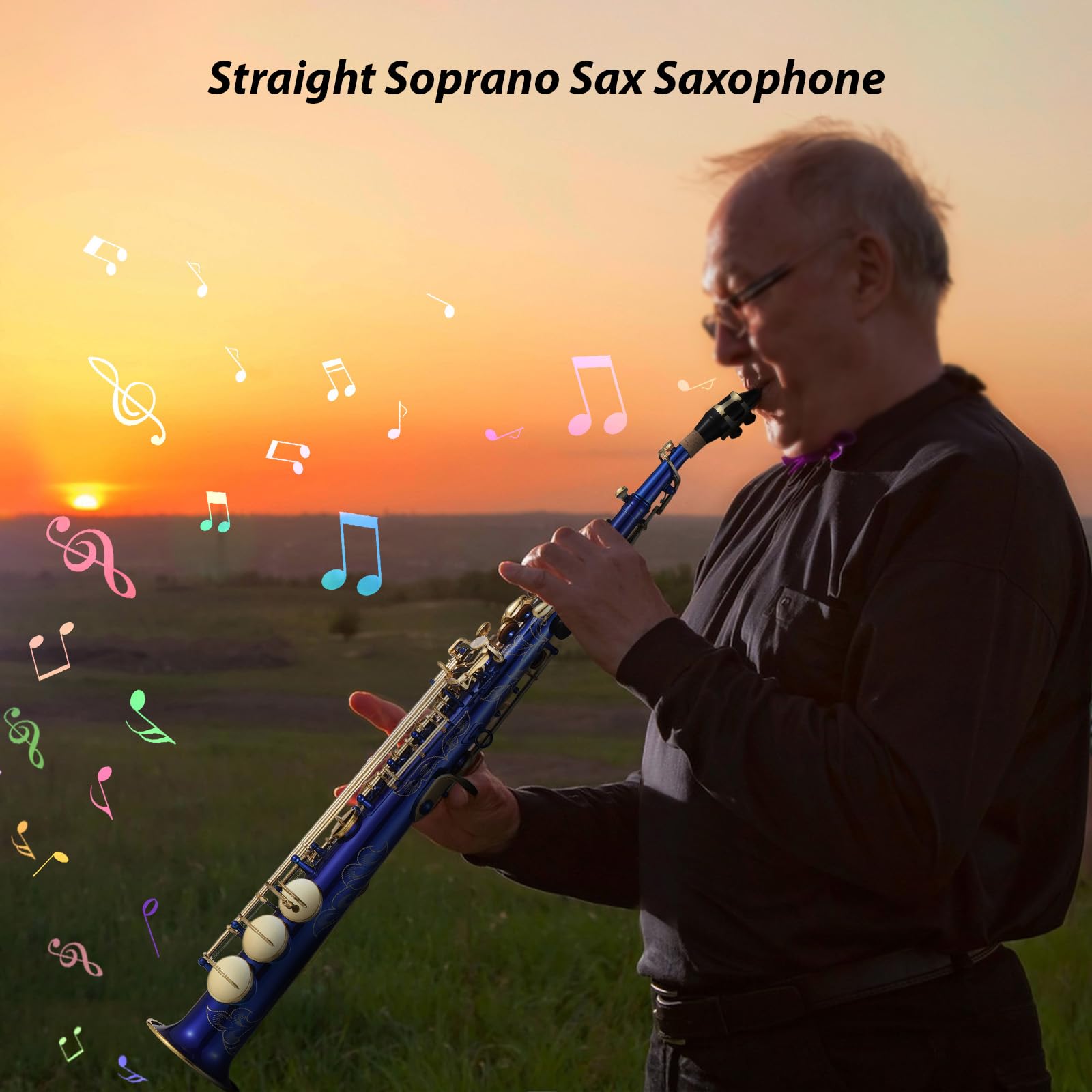Amazon.com: Btuty Brass Straight Soprano Sax Saxophone Bb B Flat