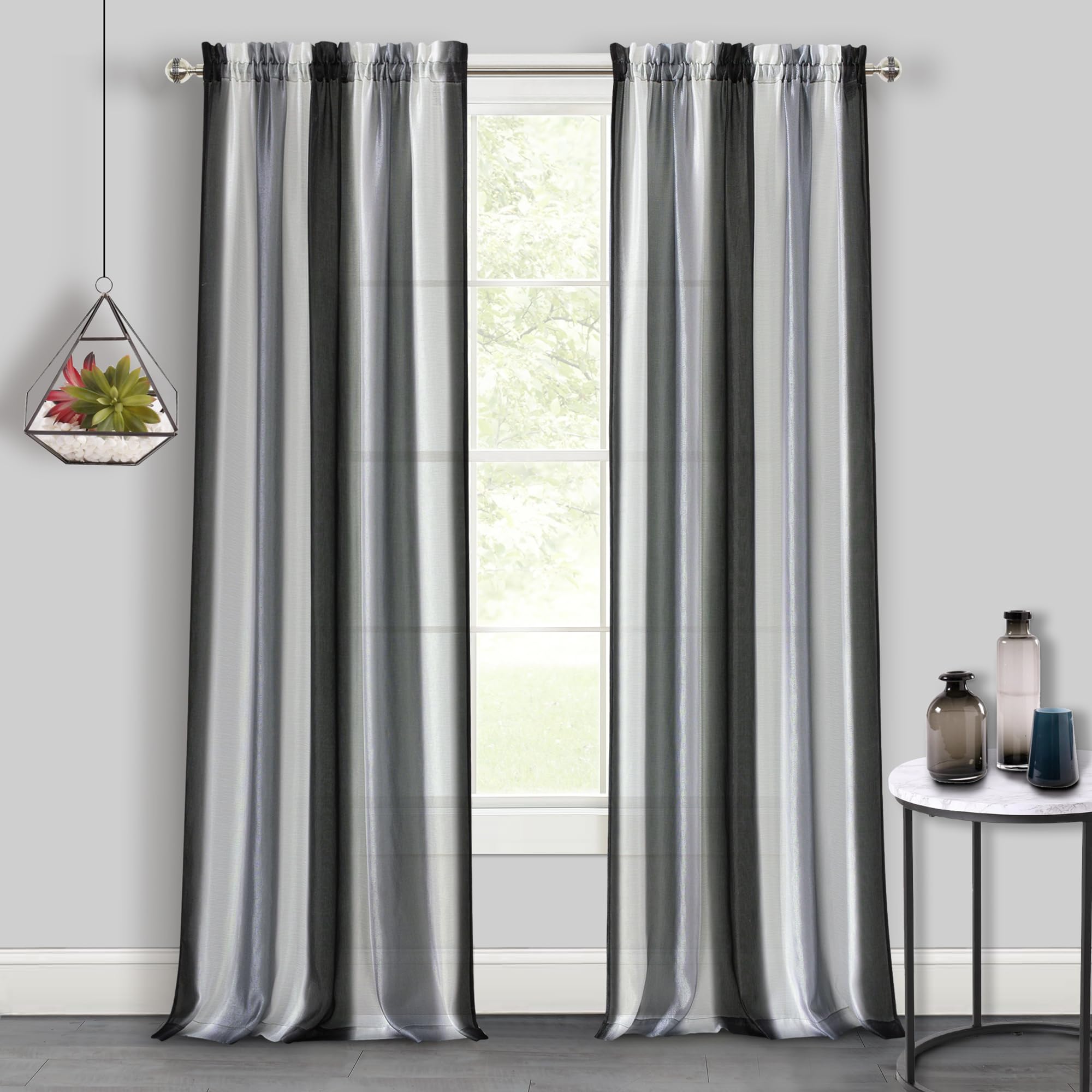 ACHIM Spectrum Pannello Tendina Per Finestra 127x213 Cm – Colore Lilla/Turchese, In Poliestere Filtrante, Con Tasca Per Asta, Decorazione D'Arredo Moderna E Colorata