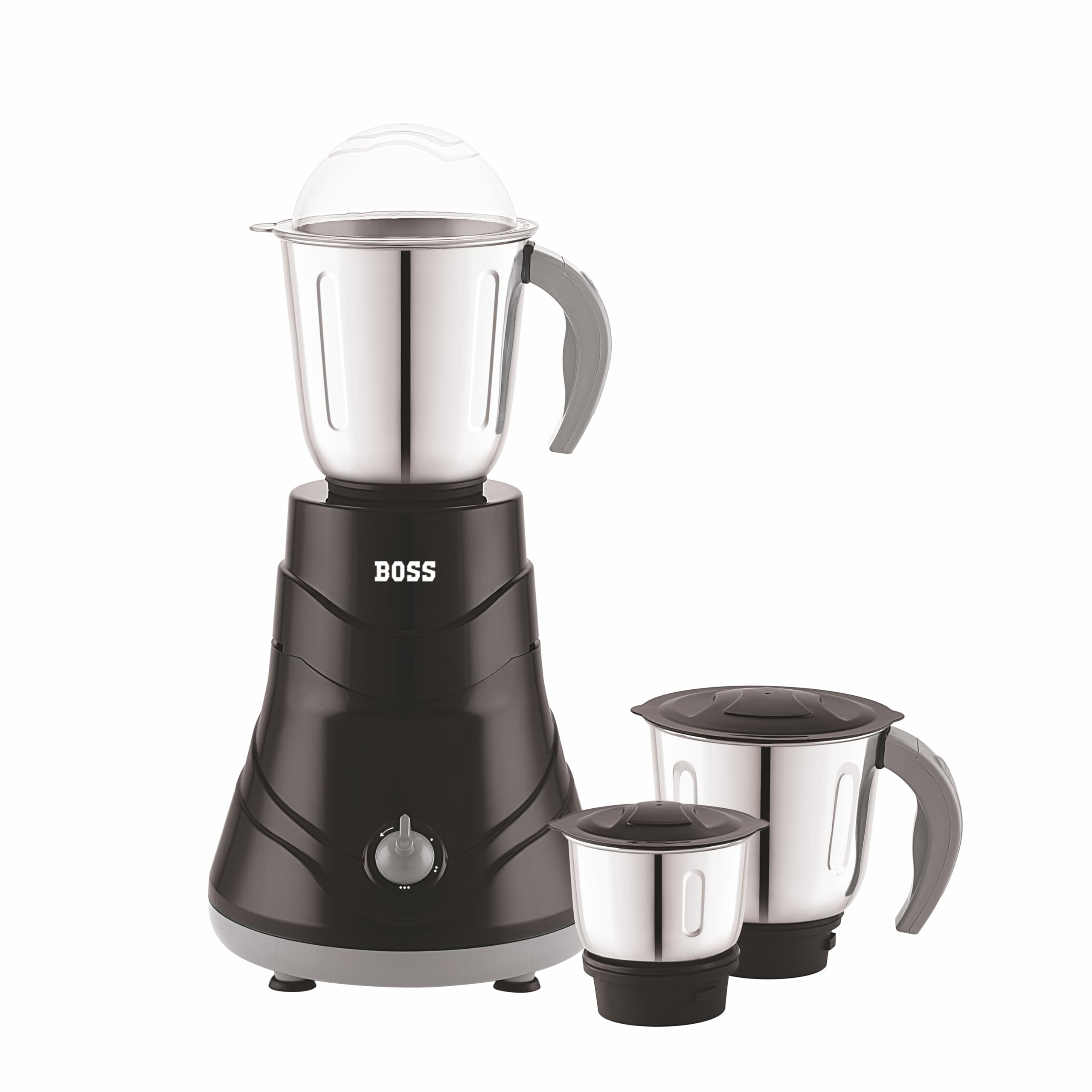 Alpha 750W Mixer Grinder with Powerful Motor, 5 years warranty* & Overload Protection, 3 Stainless Steel Jars, Black