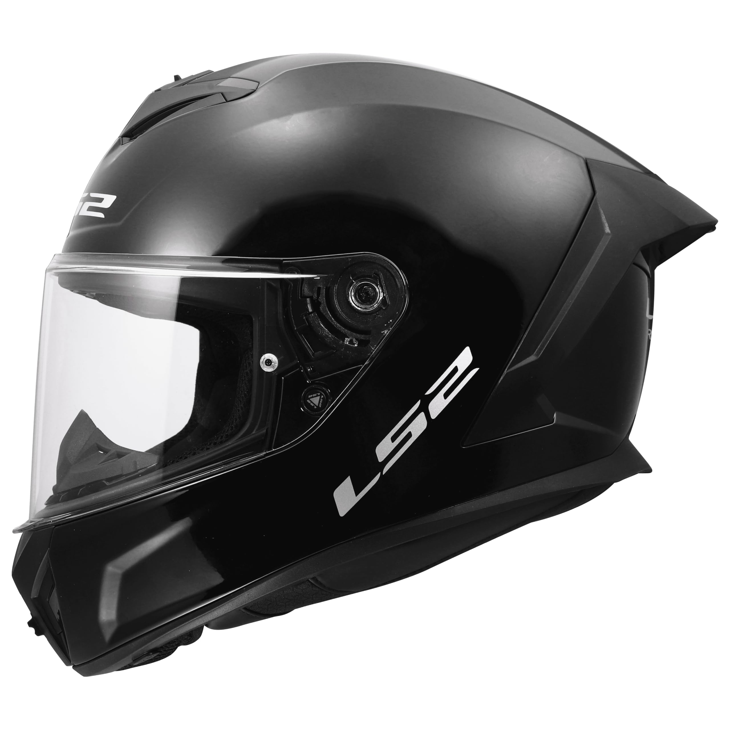 LS2 FF820 Rapid 3 Full Face Motorcycle Crash Helmet - Gloss Black - XS (53-54cm)