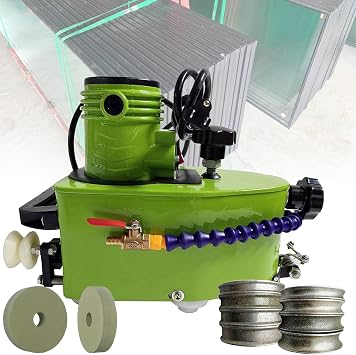 Small Glass Edging Machine,Electric Glass Edging Machine 8000r/Min Portable Small Glass Edger Machine,Straight Round Bevelled Glass Edging Grinder Glass Acryl Polishing Machine for Glass Stone