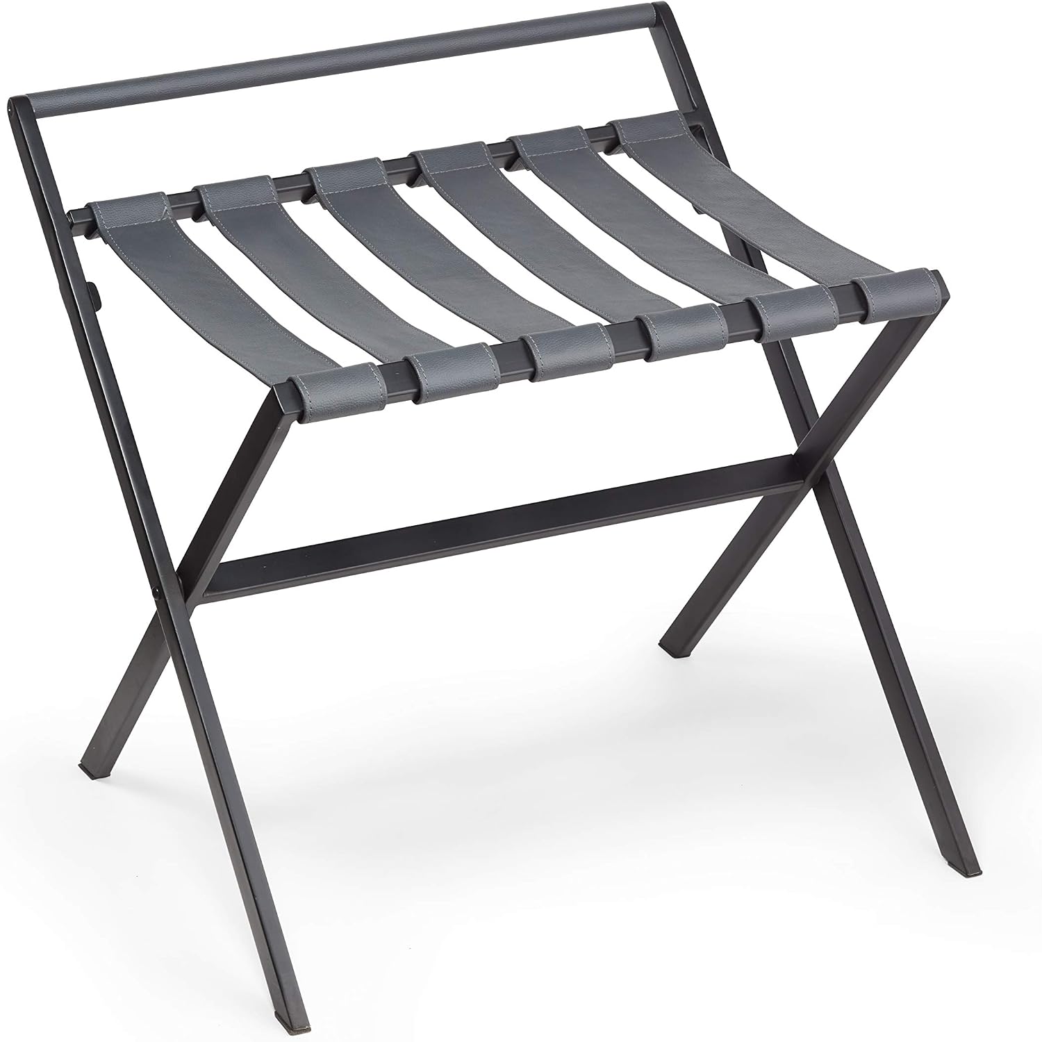 Roselli Trading Company Luggage Rack -Black Powder Coated