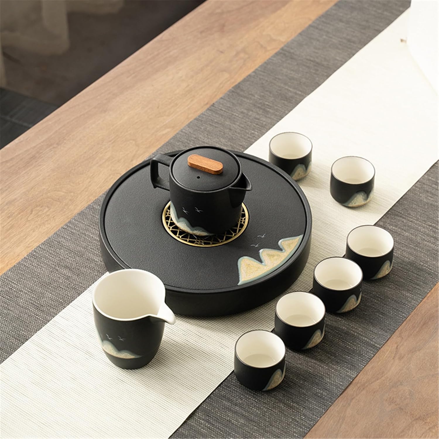 Ceramic Tea Set with tand Tea Tray -Sets5