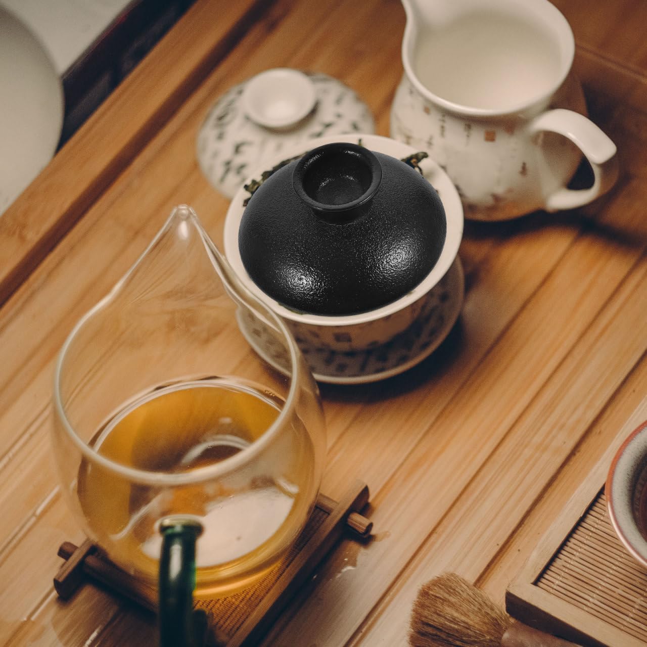 Tapa de Cerámica Negra para Taza de Té y Tetera Cubierta de Repuesto Resistente al Calor Accesorio Universal para Mantener el Aroma y la Temperatura - Diseño Elegante para Hogar y Oficina