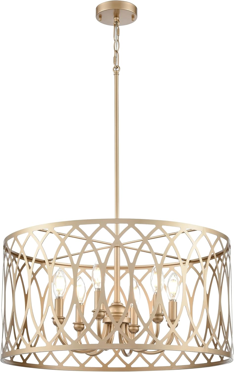 ML Lighting 42106-PMG Arelyn 23" Wide 6-Light Pendant - Painted Modern Gold