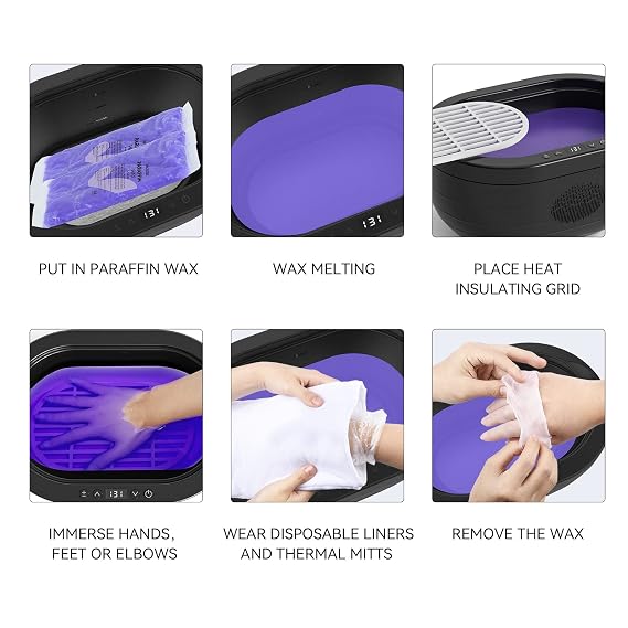 6 packs Paraffin Wax for Hand and Feet, Lavender scent Wax for Hands