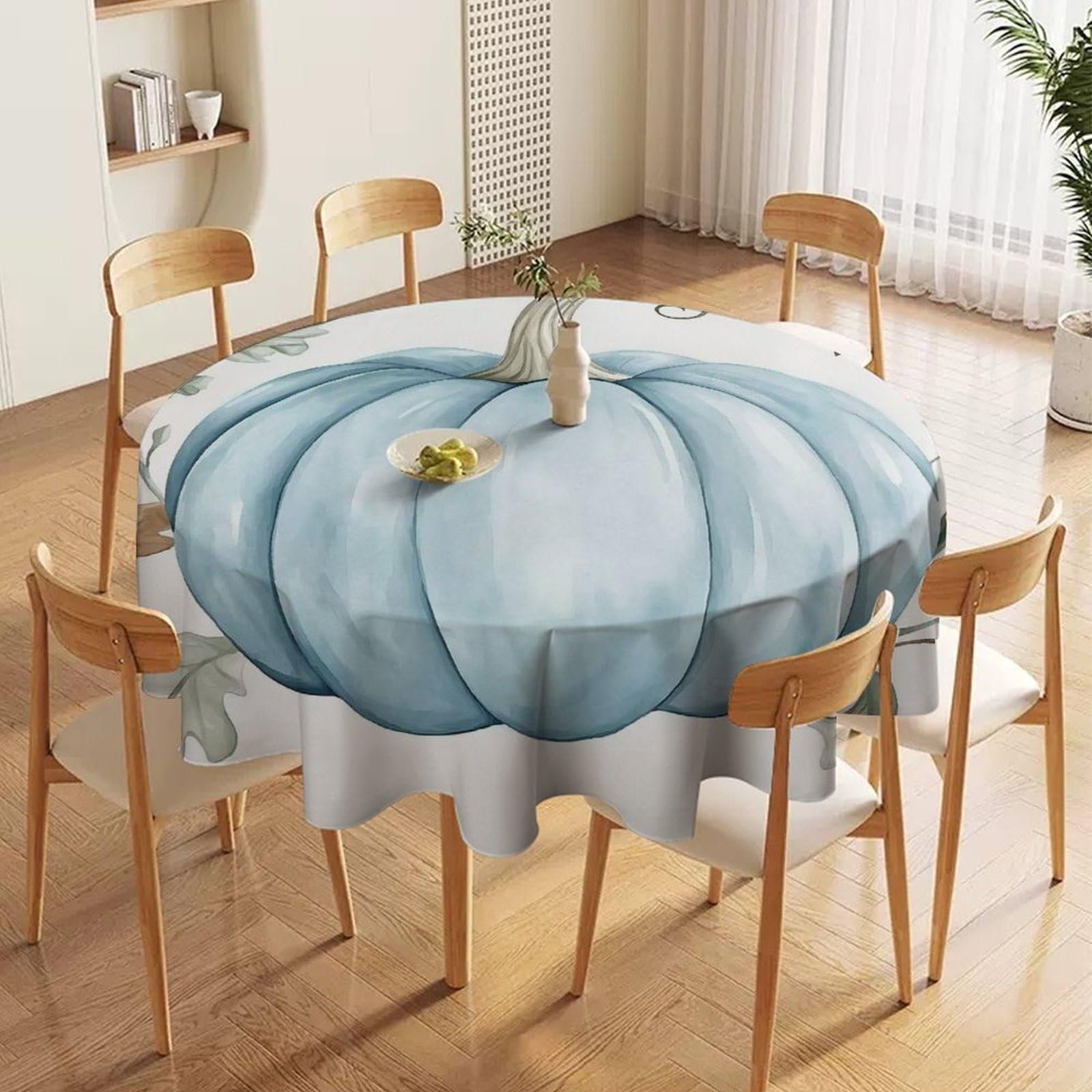 ORDOBO 3D Print Round Tablecloth - Owl Animals Fashion Waterproof Dust-Proof Table Cover For Dinner Kitchen Holiday Home Protect Table Decoration 91X91Cm