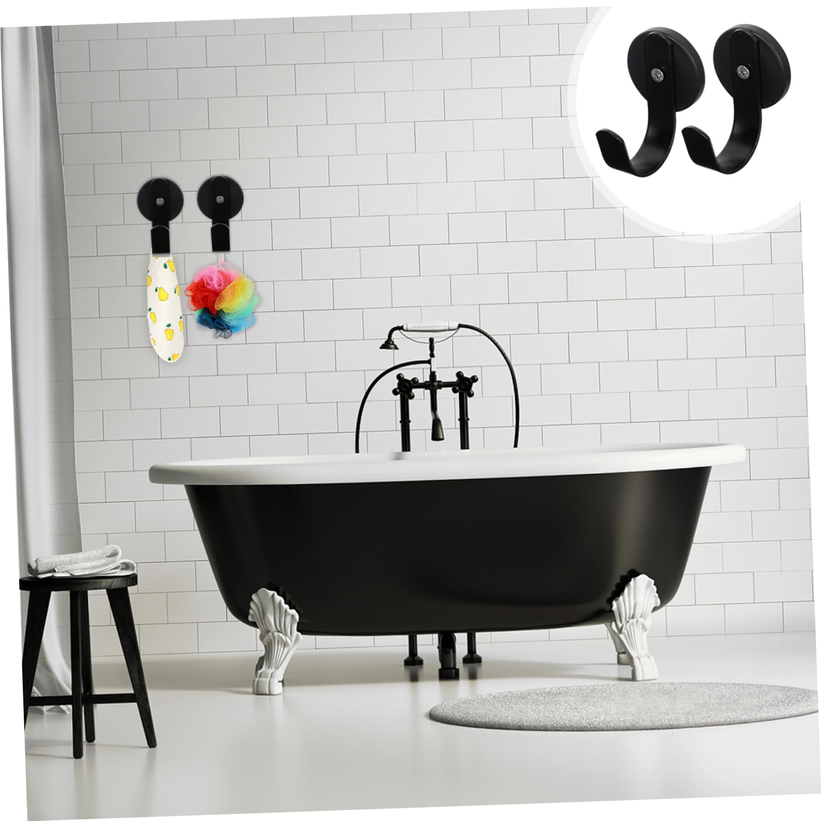 SOLUSTRE 4piezas Gancho Magnético Multifuncional Soporte Para Decoraciones Toallas y Diseño Compacto y Resistente Para Colgar Coronas Llaves y Ropa Almacenamiento Práctico Hogar y Cocina