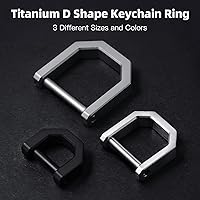 Vista 7 de Anillos de titanio - Llavero con anillo en D y llaveros con grillete de tornillo para llaves del hogar y del automóvil