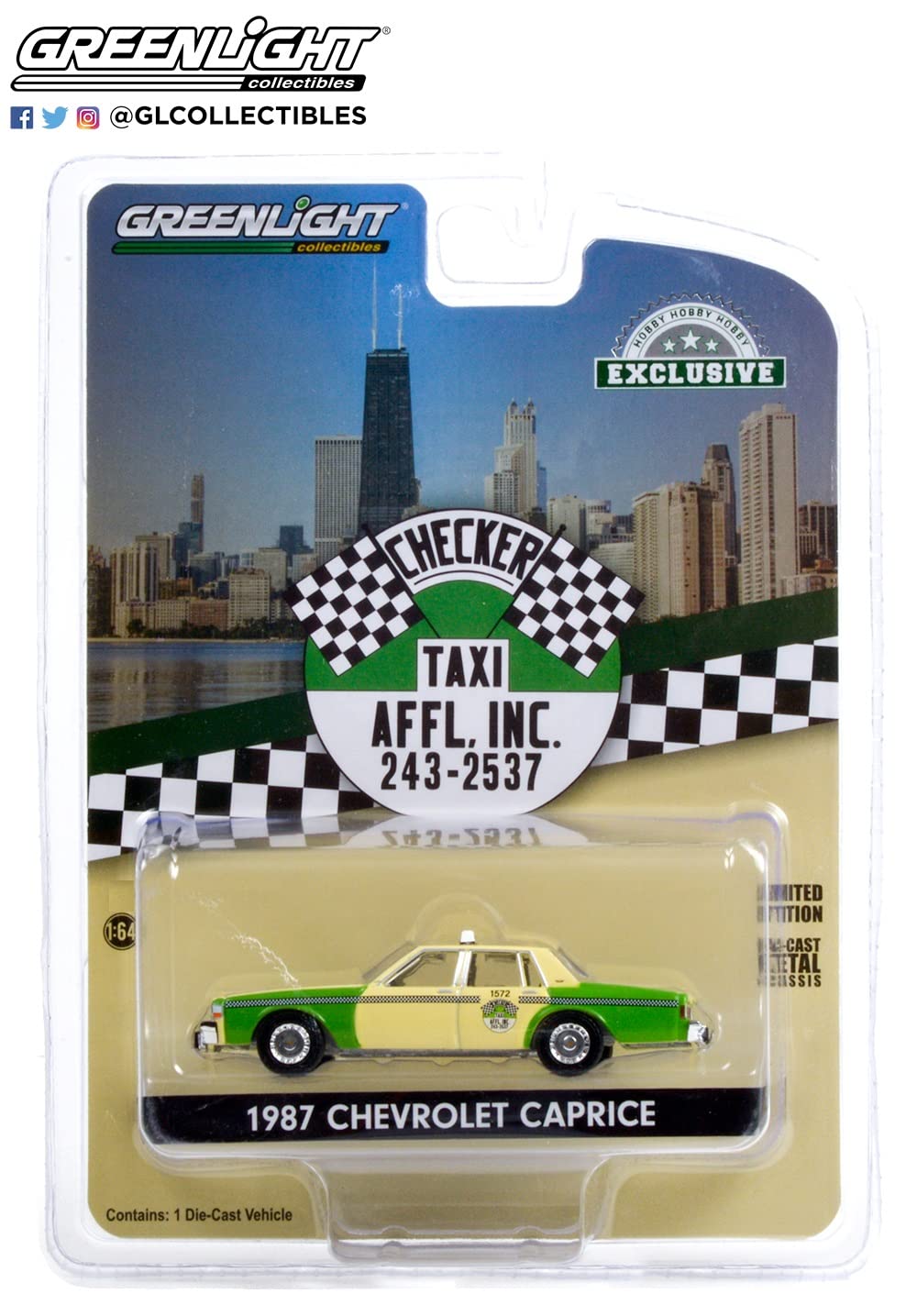 Amazon.com: Greenlight 30233 1987 Chevy Caprice - Chicago Checker
