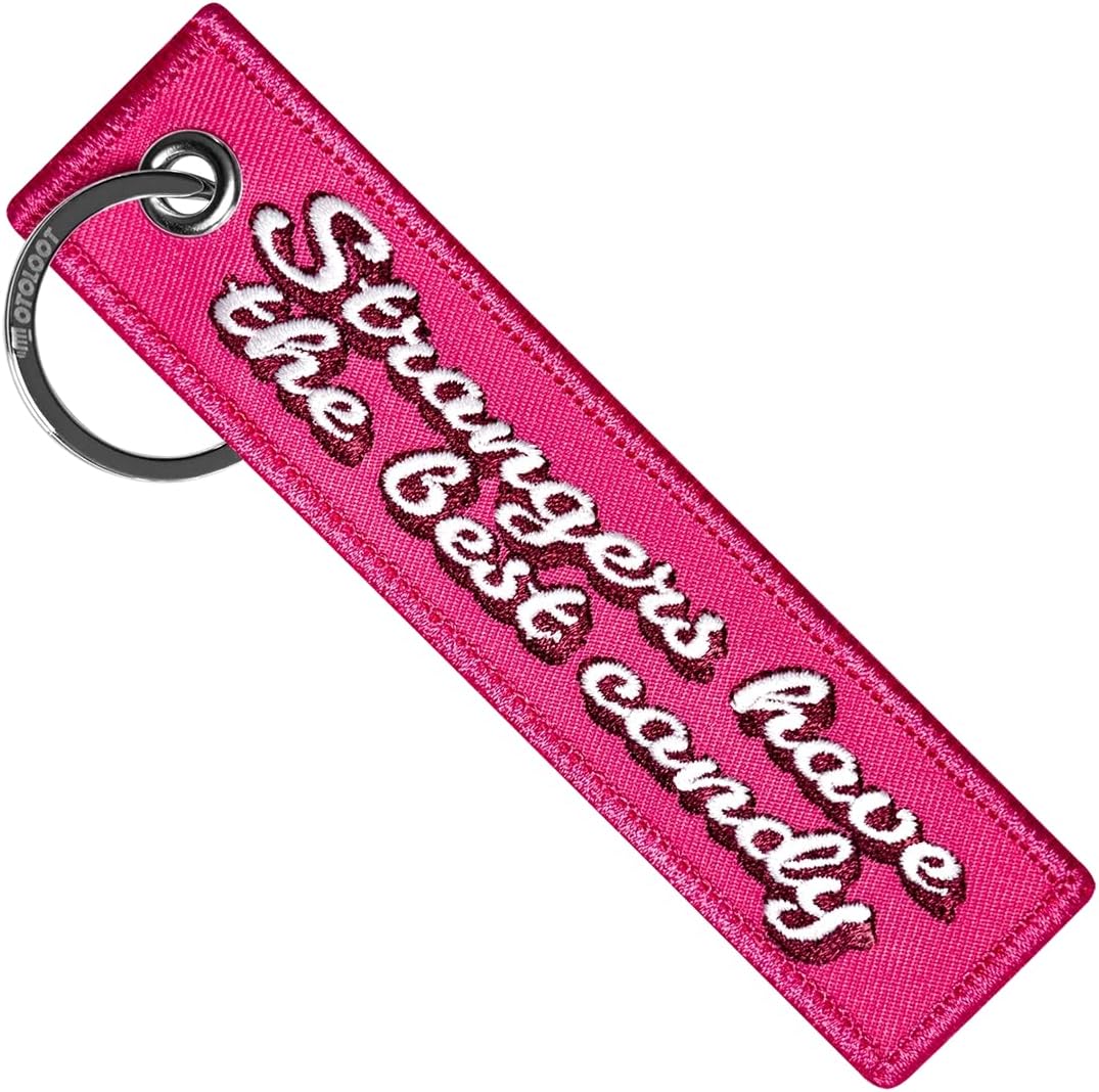 MotoLoot Keychain for Motorcycles, Scooters, Cars and Gifts (Strangers Have The Best Candy)