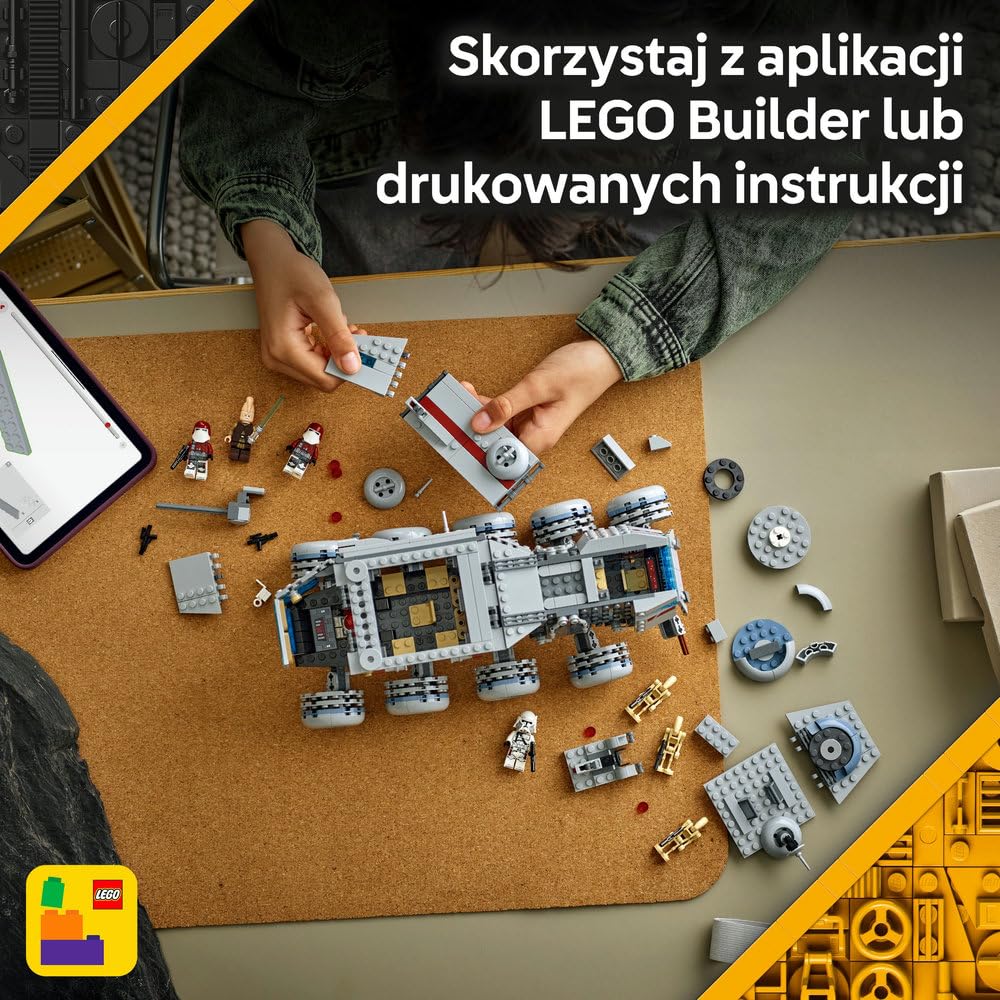 LEGO Star Wars Czołg Republiki Juggernaut 75413 | Model czołgu, zabawka dla 9-latka, prezent Star Wars dla dzieci, klocki dla chłopca i dziewczynki, 813 elementów